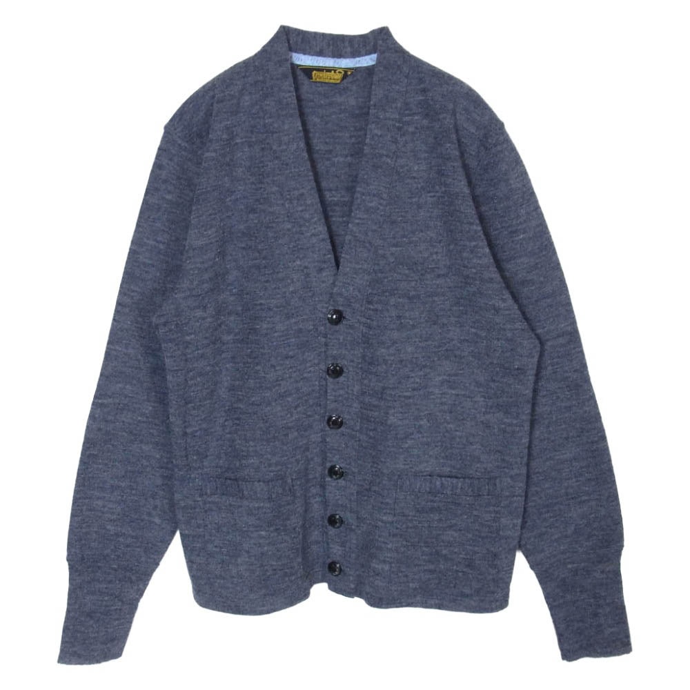 TENDERLOIN テンダーロイン T-RANK KNIT ウール ニット カーディガン グレー系 ネイビー系 M【中古】