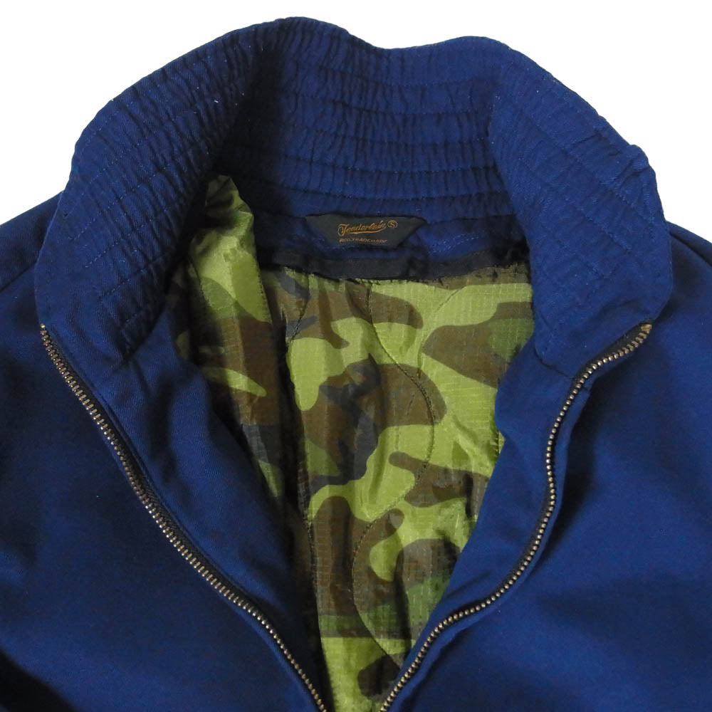 TENDERLOIN テンダーロイン ZIP UP WORK JKT スタンドカラー 迷彩ライナー付き ジップアップ ワーク ジャケット ブルー系 S【中古】
