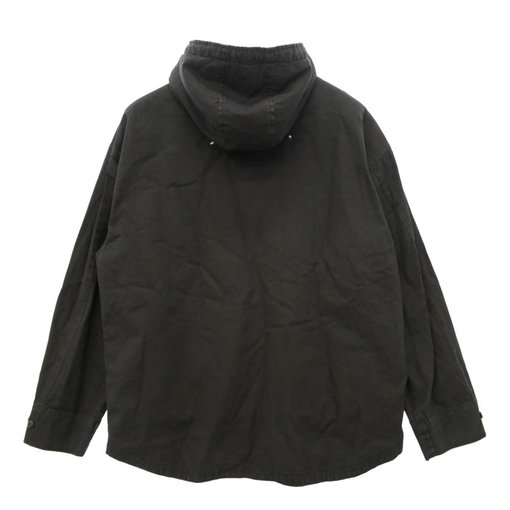 TENDERLOIN テンダーロイン RIP STO BDU HOODED ボルネオスカル ワッペン ボアライナー付き リップストップ フーデッド ジャケット チャコール系 M【中古】