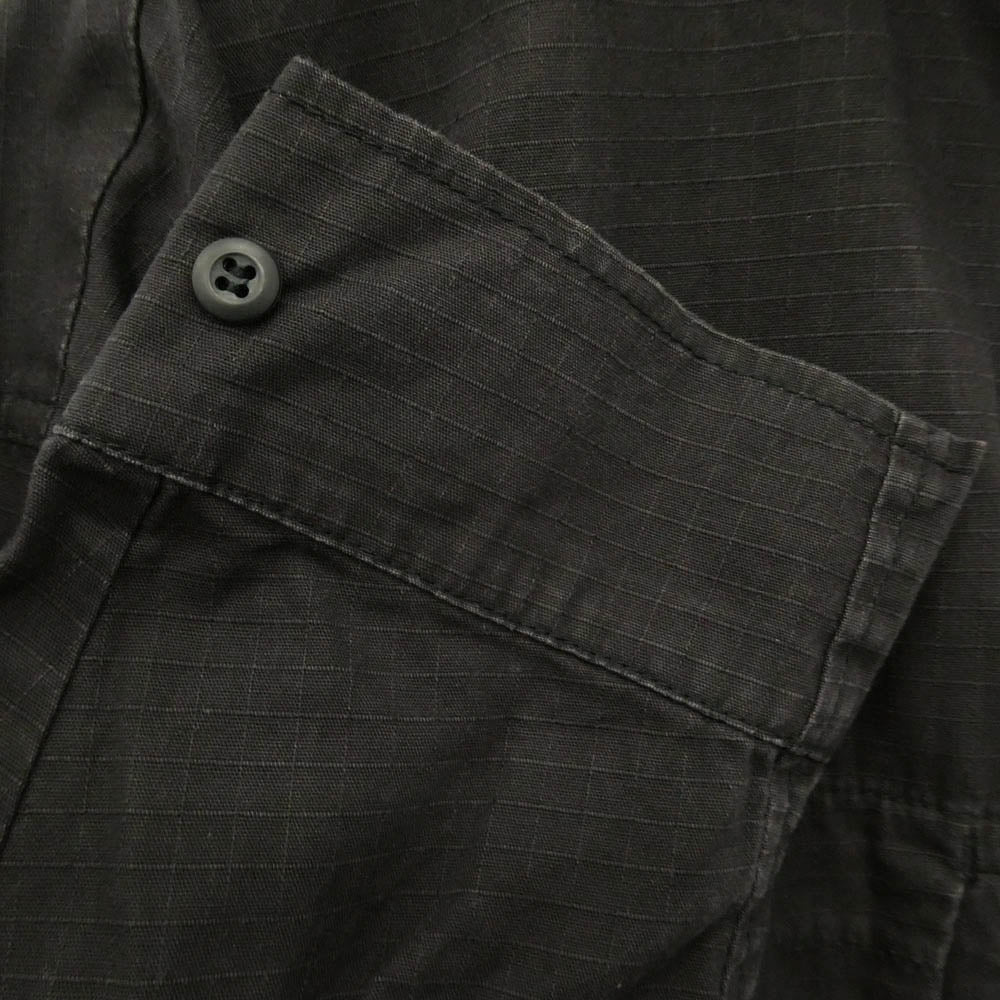 TENDERLOIN テンダーロイン RIP STO BDU HOODED ボルネオスカル ワッペン ボアライナー付き リップストップ フーデッド ジャケット チャコール系 M【中古】