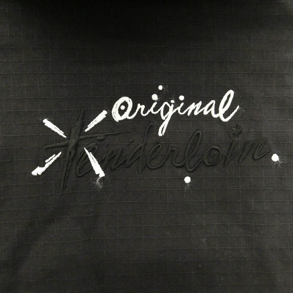 TENDERLOIN テンダーロイン RIP STO BDU HOODED ボルネオスカル ワッペン ボアライナー付き リップストップ フーデッド ジャケット チャコール系 M【中古】