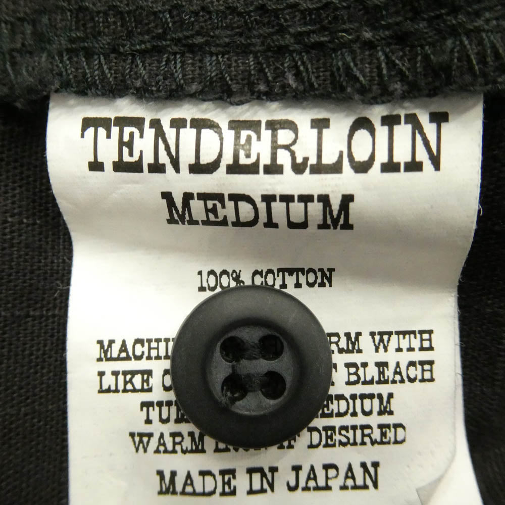 TENDERLOIN テンダーロイン RIP STO BDU HOODED ボルネオスカル ワッペン ボアライナー付き リップストップ フーデッド ジャケット チャコール系 M【中古】