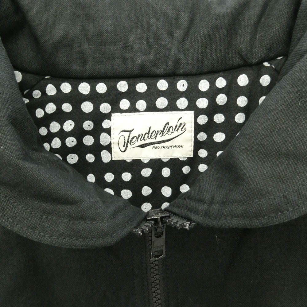 TENDERLOIN テンダーロイン 17AW T-DUCK JKT スタンドカラー 裏地水玉 円形ポケット ダック ジャケット ブラック系 S【中古】