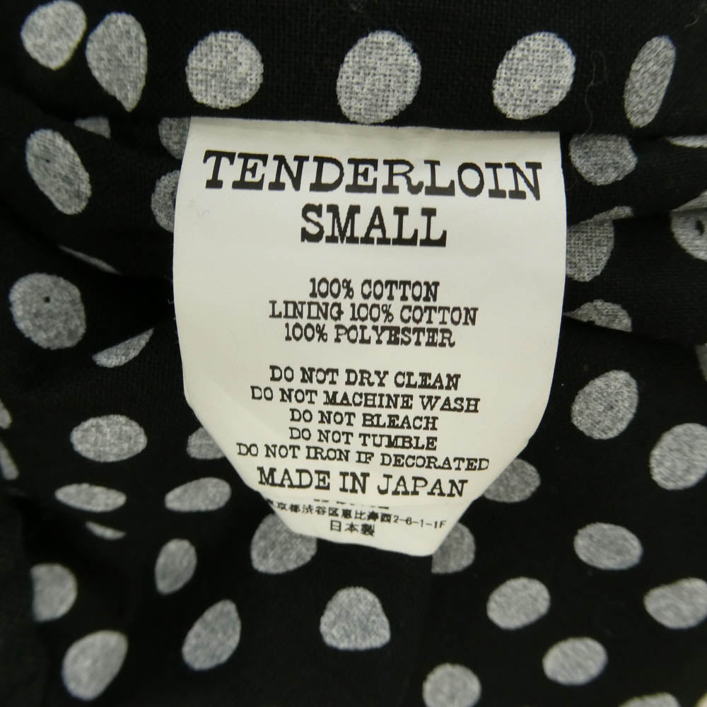 TENDERLOIN テンダーロイン 17AW T-DUCK JKT スタンドカラー 裏地水玉 円形ポケット ダック ジャケット ブラック系 S【中古】