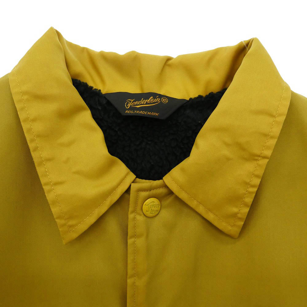 TENDERLOIN テンダーロイン 14AW T-COACH JKT ワッペン 内ボア ナイロン コーチジャケット イエロー系 XS【中古】