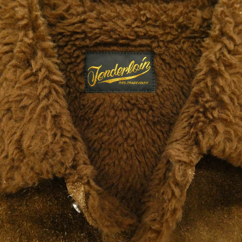TENDERLOIN テンダーロイン 10AW T-SADDLE SUEDE JKT サドル スエード レザー ジャケット ブラウン系 XS【中古】