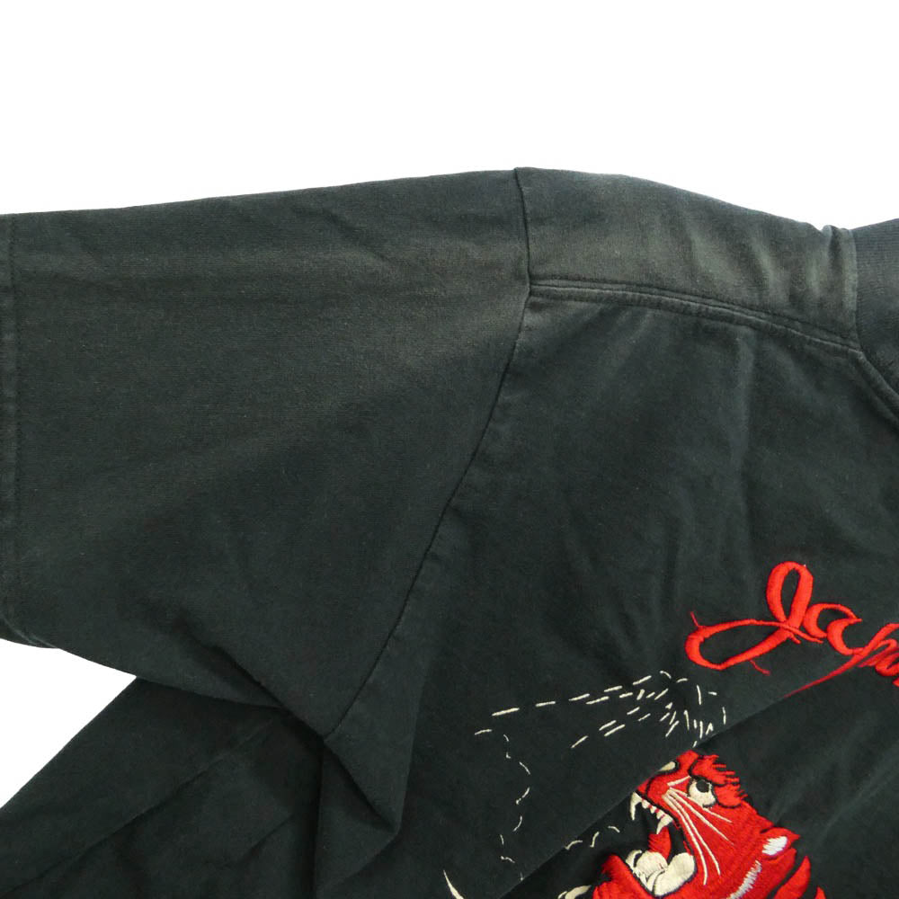 TAILOR TOYO テイラー東洋 TT72541 MIKE RED TIGER 刺繍 半袖 Tシャツ ブラック系【中古】