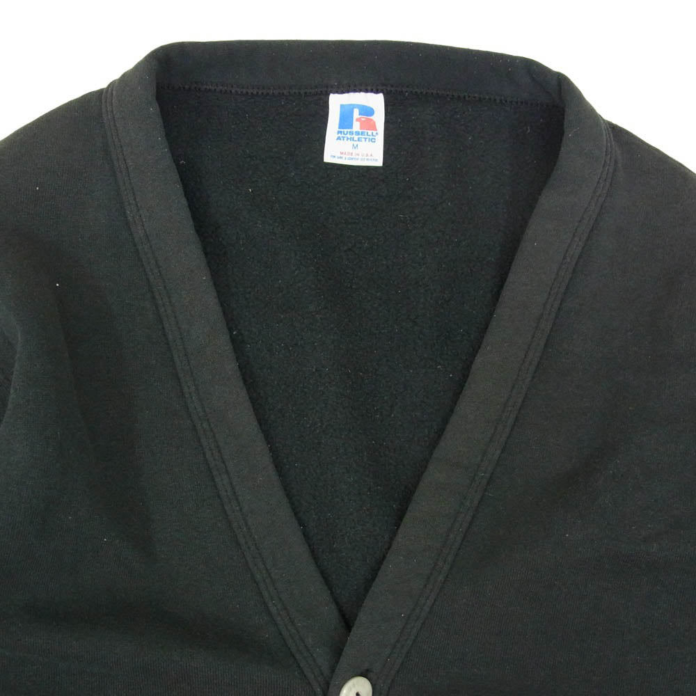 RUSSELL ATHLETIC ラッセルアスレチック ヴィンテージ トリコタグ USA製 80～90s スウェット カーディガン ブラック系 M【中古】