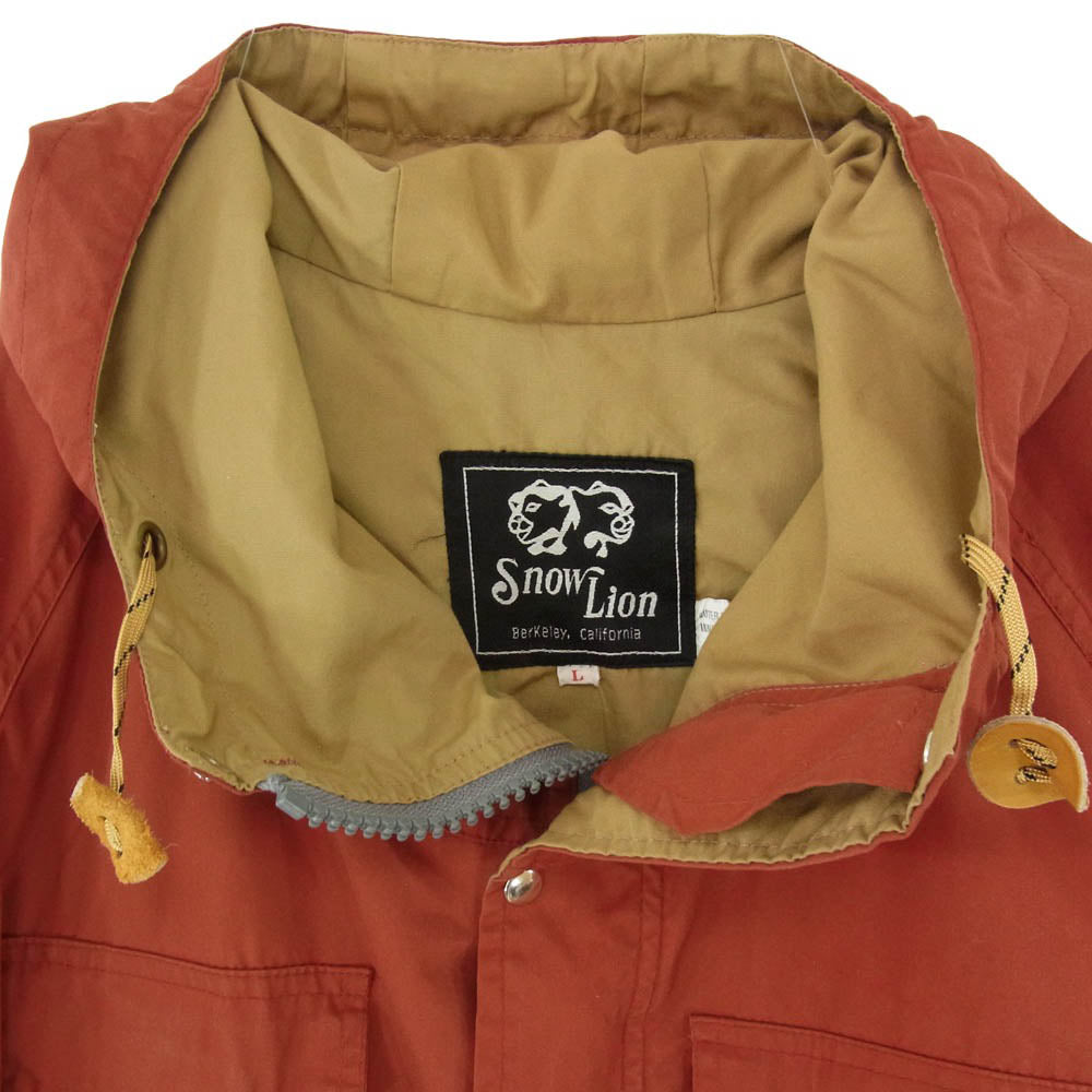 スノーライオン ヴィンテージ 70～80s マルチポケット マウンテン パーカー フーデッド ジャケット 赤茶色系 L【中古】