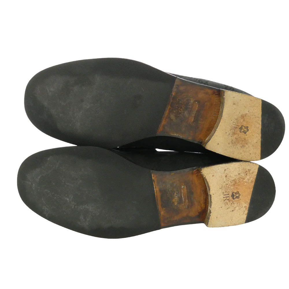 GUCCI グッチ 110 0009 GGキャンバス ホースビット ローファー ブラック系 43.5E【中古】
