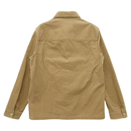 PRADA プラダ SC800 S000 コーデュロイ 三角プレート シャツ ベージュ系 XS【美品】【中古】