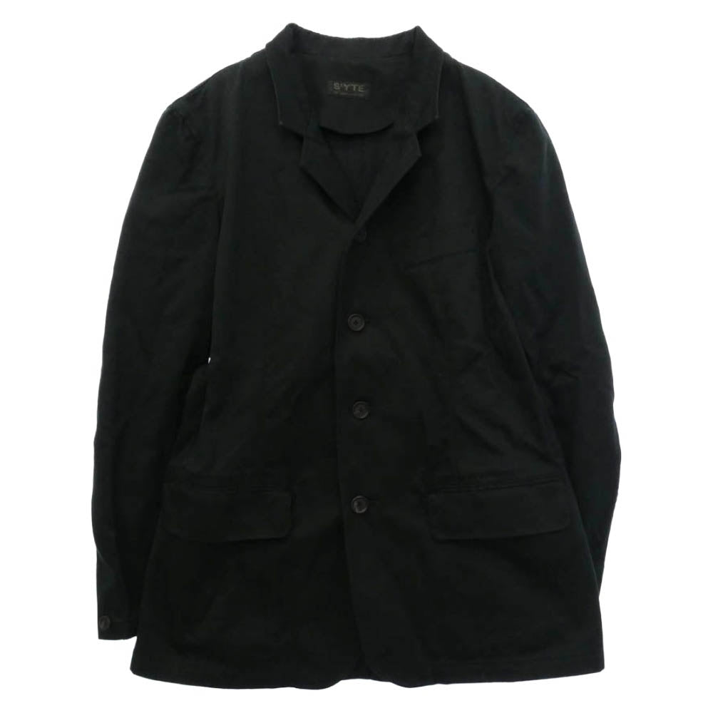 Yohji Yamamoto ヨウジヤマモト UT-J01-010 S'yte サイト WEPON CLOTH 5 Button Tailored Jacket ウェポンクロス 5ボタン シングル テーラード ジャケット ブラック系 4【中古】