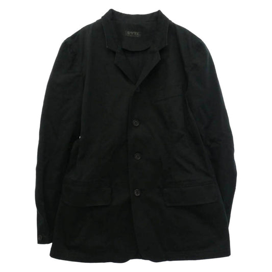 Yohji Yamamoto ヨウジヤマモト UT-J01-010 S'yte サイト WEPON CLOTH 5 Button Tailored Jacket ウェポンクロス 5ボタン シングル テーラード ジャケット ブラック系 4【中古】