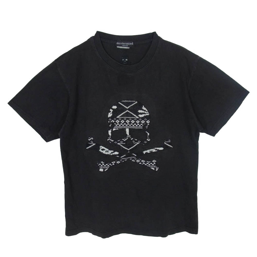 mastermind JAPAN マスターマインドジャパン SS5233 ニット地 スカル ドクロ 半袖 Tシャツ カットソー ブラック系 表記無し【中古】