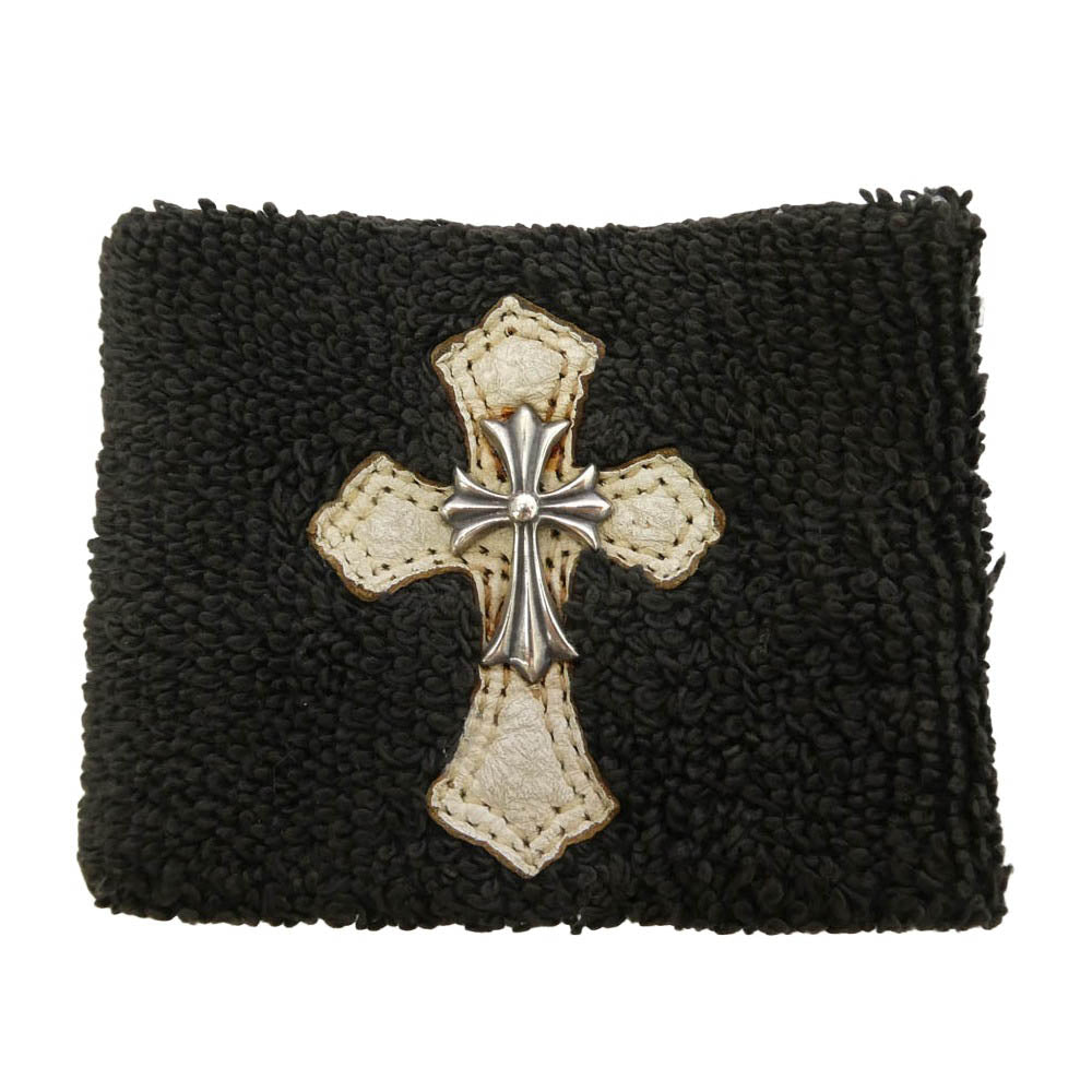 CHROME HEARTS クロムハーツ（原本無） TINY CH CROSS タイニークロス パッチ リストバンド ダークグレー系【中古】