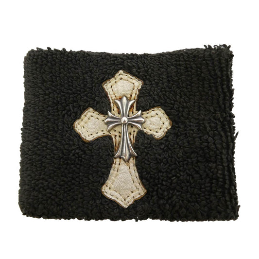 CHROME HEARTS クロムハーツ（原本無） TINY CH CROSS タイニークロス パッチ リストバンド ダークグレー系【中古】