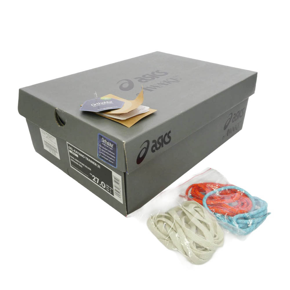 asics アシックス 1201A459-020 × Awake NY アウェイクニューヨーク Gel-Kayano Trainer 21 ゲルカヤノ トレーナー ローカット スニーカー オフホワイト系 グレー系 27cm【中古】