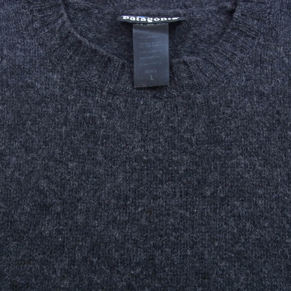 patagonia パタゴニア ラムウール クルーネック ニット セーター グレー系 L【中古】