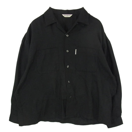 COOTIE クーティー ペイズリー 長袖 ロングスリーブ コットン オープンカラー シャツ ブラック系 M【中古】