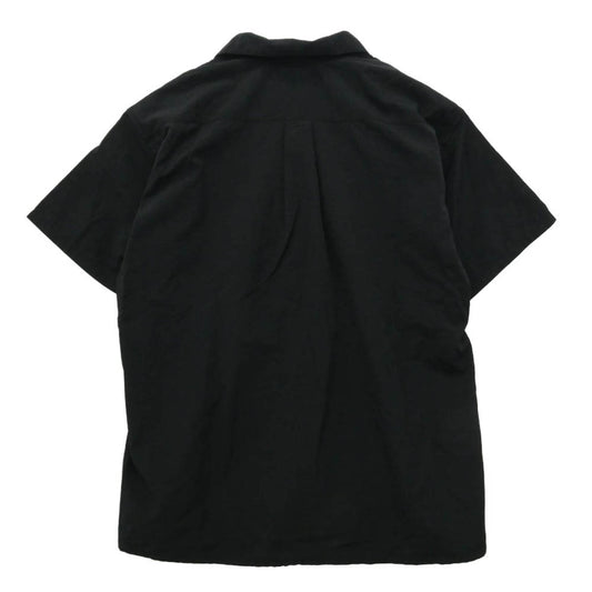 NANGA ナンガ NW2321-1H511 NYLON TUSSER OPEN COLLAR SHIRT ナイロン タッサー オープン カラー 半袖 シャツ ブラック系 M【中古】