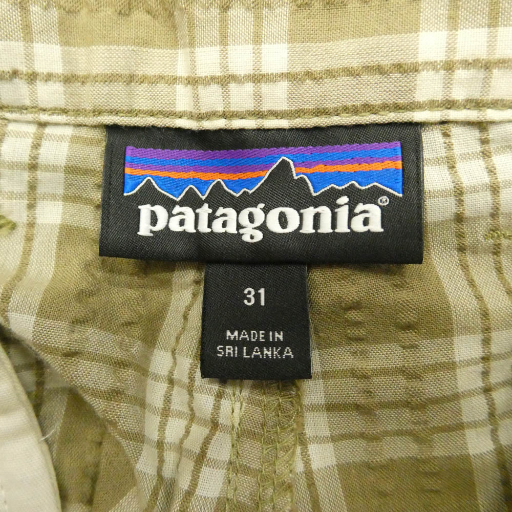 patagonia パタゴニア Pucker Ware Shorts パッカー ウェア ショーツ ハーフ パンツ ライトブラウン系 31【美品】【中古】