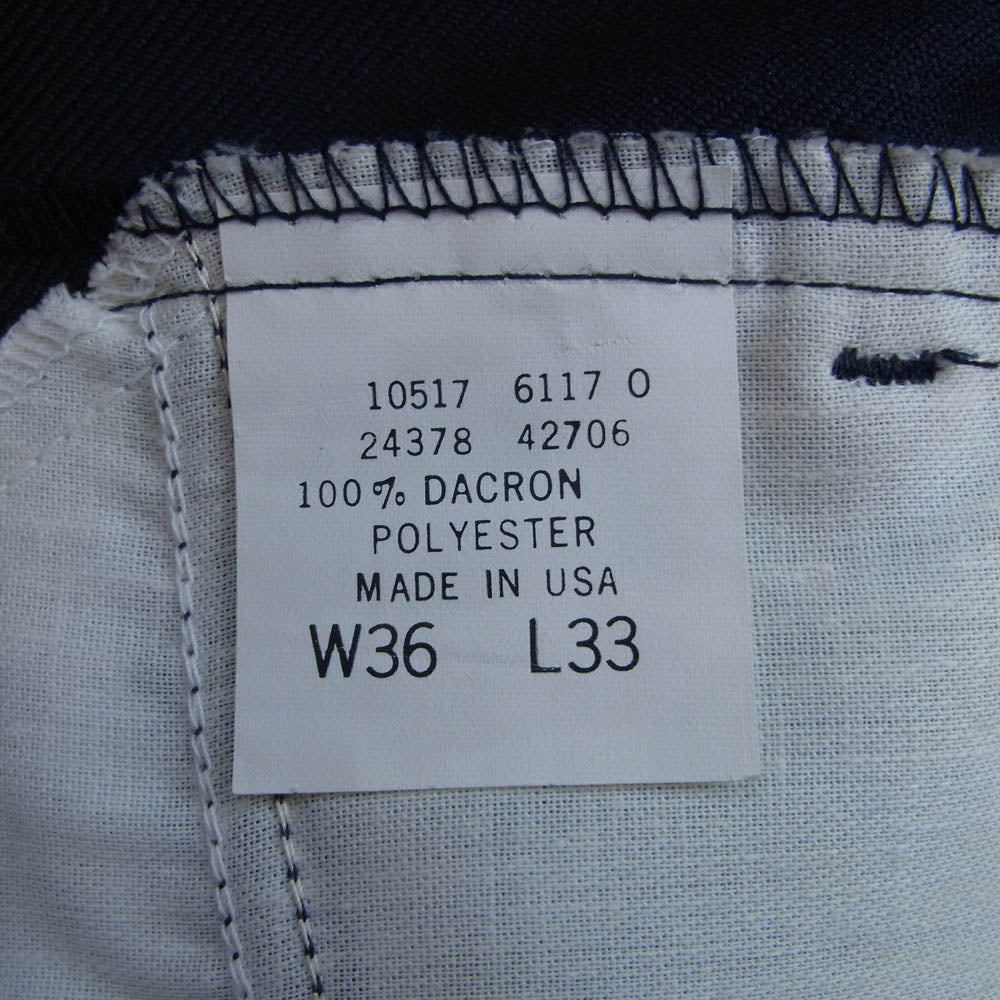 Levi's リーバイス 10517-6117 USA製 Vintage STA-PREST ヴィンテージ スタプレ スラックス パンツ ネイビー系 W36L33【中古】