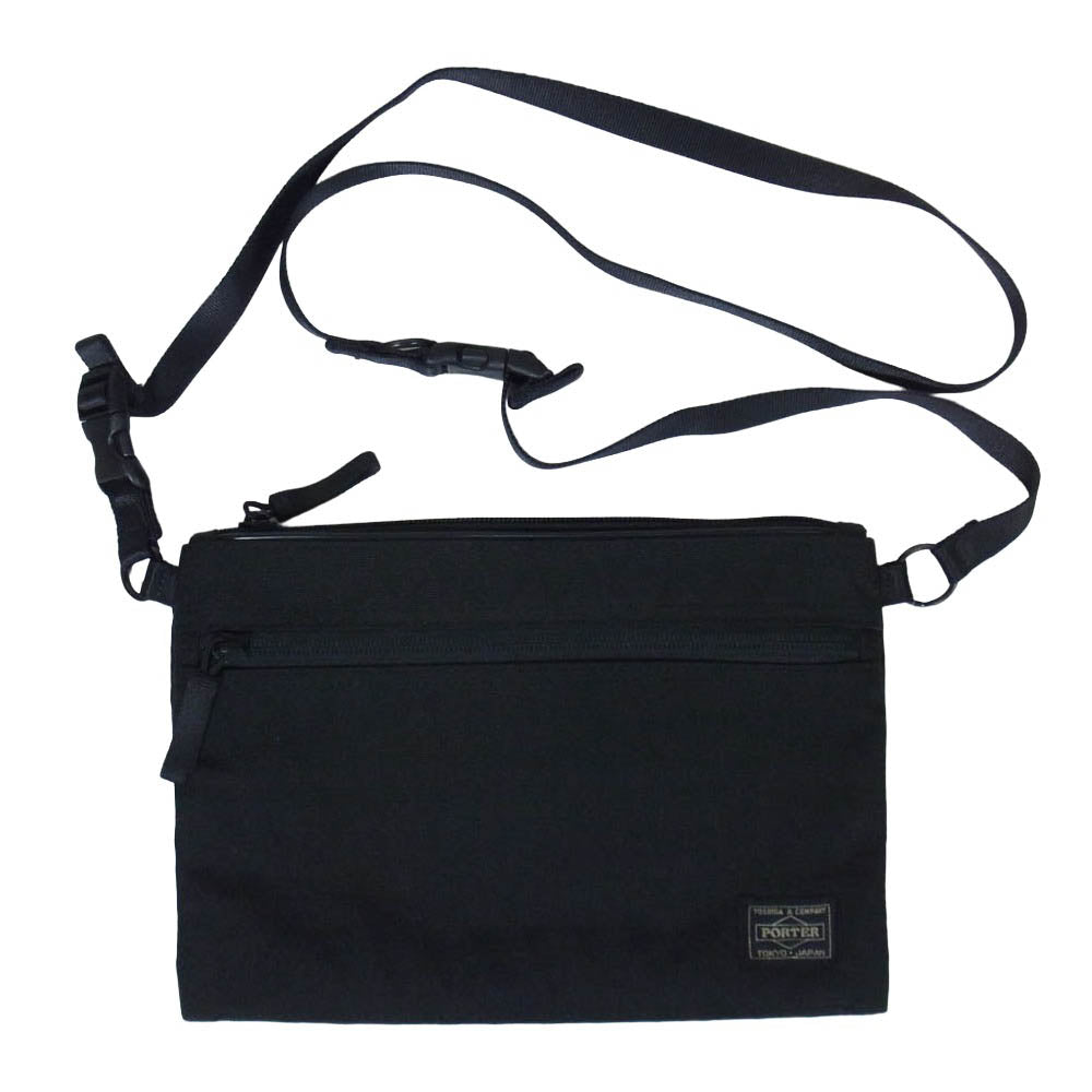 PORTER ポーター 吉田カバン SACOCHE サコッシュ ショルーダー ポーチ バッグ 日本製 ブラック系【中古】
