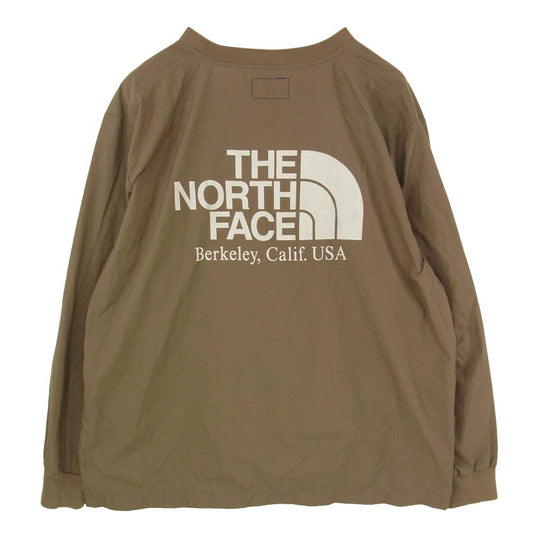 THE NORTH FACE ノースフェイス UNITED ARROWS ユナイテッドアローズ NT3931N PURPLE LABEL パープルレーベル BEAUTY&YOUTH別注 L/S Logo woven Tee　ロゴ ウーブン ロングスリーブ ナイロン ジャケット ブラウン系 L【中古】