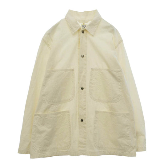 orSlow オアスロウ コットン スナップボタン カバーオール ワークジャケット オフホワイト系 3【中古】