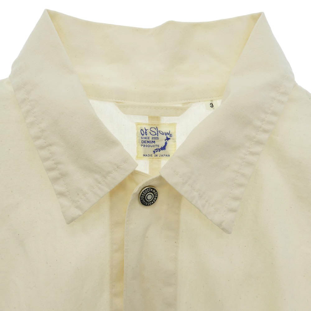 orSlow オアスロウ コットン スナップボタン カバーオール ワークジャケット オフホワイト系 3【中古】