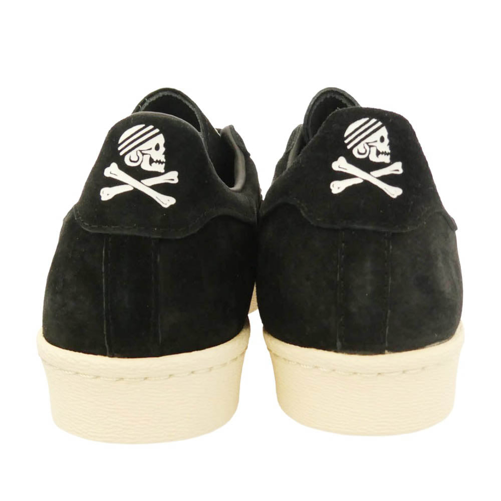 NEIGHBORHOOD ネイバーフッド adidas アディダス 14AW M25785 × adidas アディダス NH SHELLTOE シェルトゥ ローカット スニーカー ブラック系 オフホワイト系 27.5cm【極上美品】【中古】