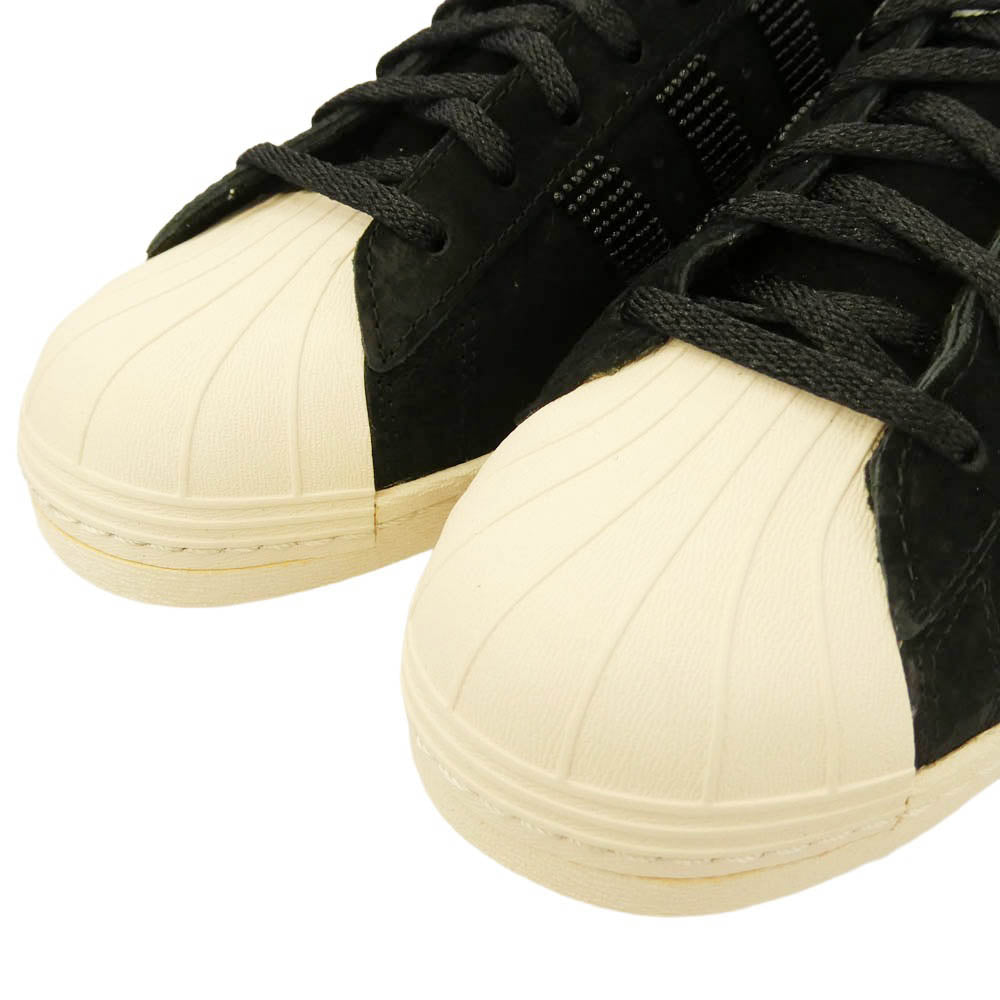 NEIGHBORHOOD ネイバーフッド adidas アディダス 14AW M25785 × adidas アディダス NH SHELLTOE シェルトゥ ローカット スニーカー ブラック系 オフホワイト系 27.5cm【極上美品】【中古】