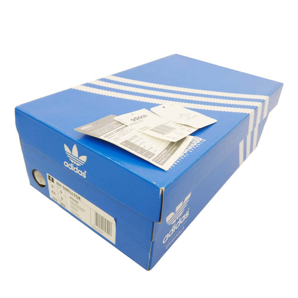 NEIGHBORHOOD ネイバーフッド adidas アディダス 14AW M25785 × adidas アディダス NH SHELLTOE シェルトゥ ローカット スニーカー ブラック系 オフホワイト系 27.5cm【極上美品】【中古】
