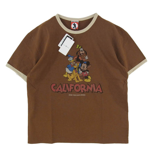 JOURNAL STANDARD ジャーナルスタンダード Disney ディズニー × Disney ディズニー MICKEY MOUSE ミッキー マウス プリント Tシャツ 茶系 ブラウン系 M【新古品】【未使用】【中古】