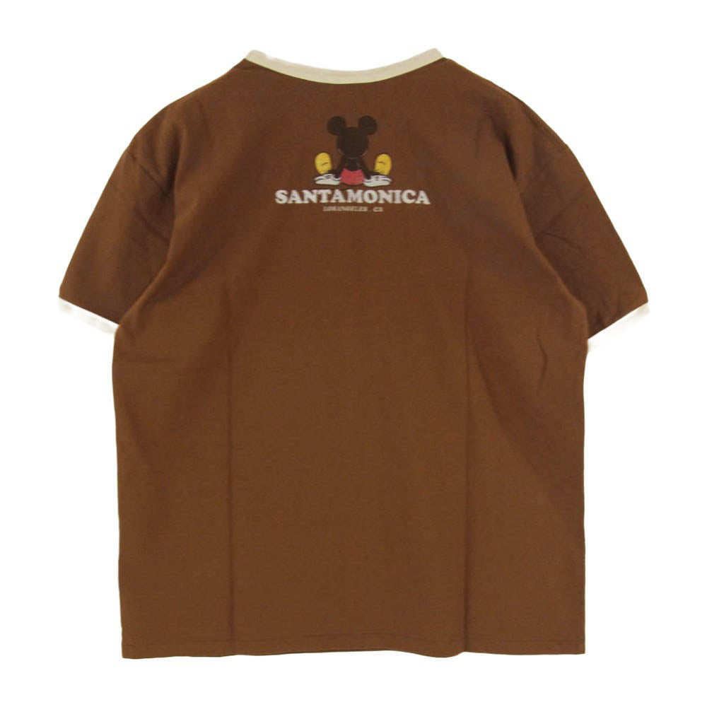 JOURNAL STANDARD ジャーナルスタンダード Disney ディズニー × Disney ディズニー MICKEY MOUSE ミッキー マウス プリント Tシャツ 茶系 ブラウン系 M【新古品】【未使用】【中古】