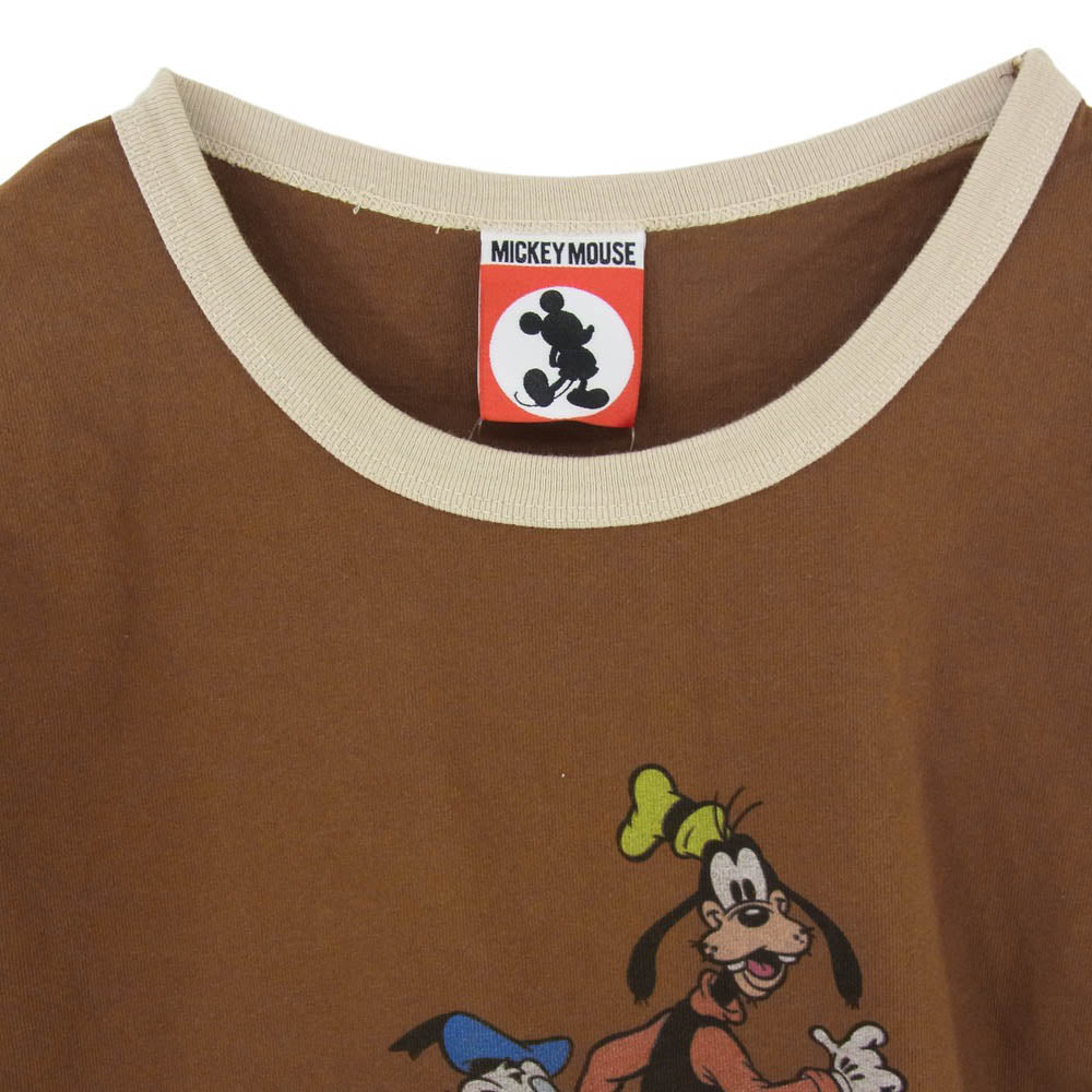 JOURNAL STANDARD ジャーナルスタンダード Disney ディズニー × Disney ディズニー MICKEY MOUSE ミッキー マウス プリント Tシャツ 茶系 ブラウン系 M【新古品】【未使用】【中古】