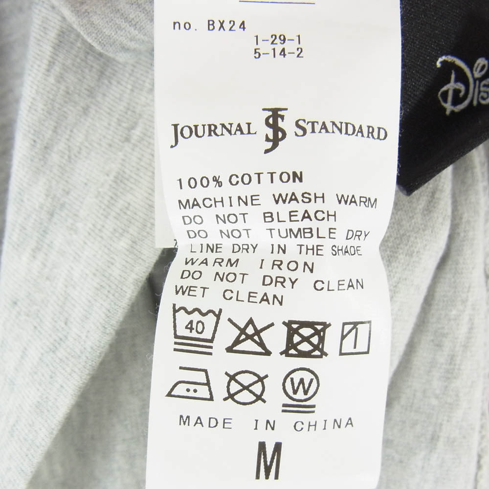 JOURNAL STANDARD ジャーナルスタンダード Disney ディズニー × Disney ディズニー MICKEY MOUSE ミッキー マウス プリント Tシャツ グレー系 M【新古品】【未使用】【中古】
