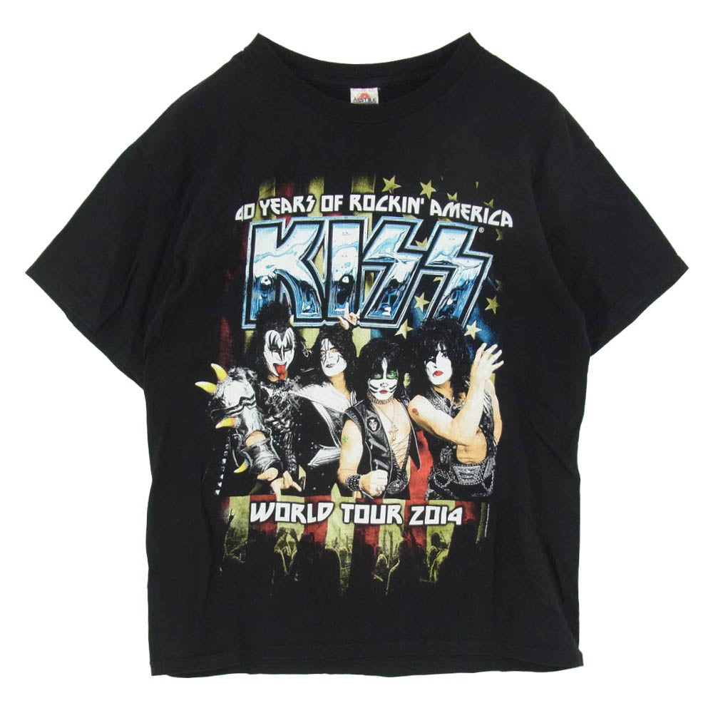 ヴィンテージ KISS キッス 2014 40 Years of Rockin' America ALSTYLE ブラック系 L【中古】