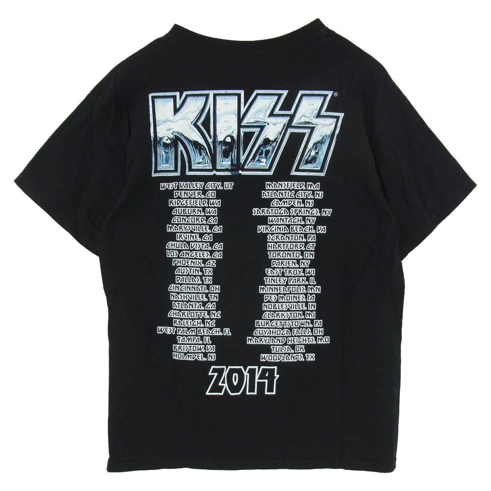 ヴィンテージ KISS キッス 2014 40 Years of Rockin' America ALSTYLE ブラック系 L【中古】