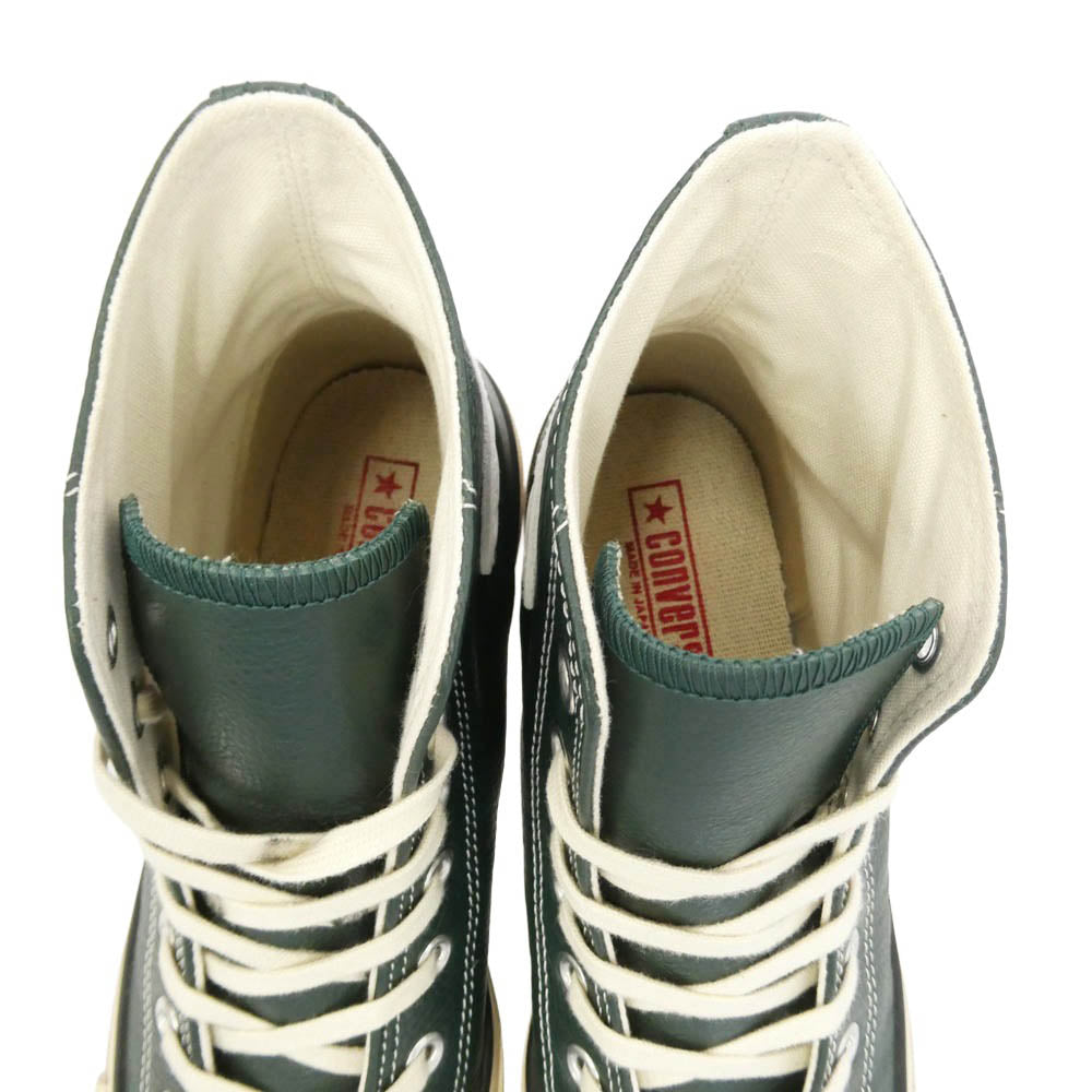 CONVERSE コンバース Ciaopanic チャオパニック CPZ2052413C0003 × CIAOPANIC チャオパニック LEATHER ALL STAR J HI レザー　オールスター スニーカー グリーン系 オフホワイト系 27cm【中古】