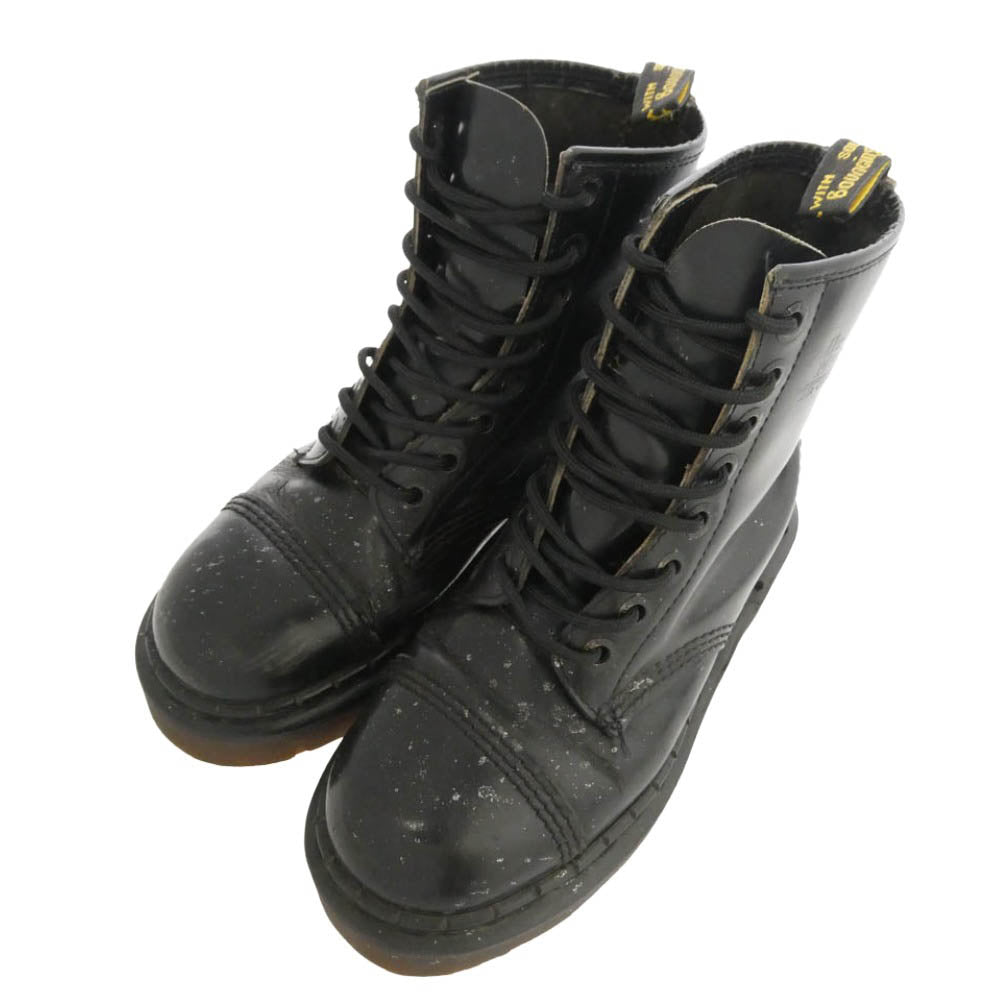 Dr.Martens ドクターマーチン 英国製 8ホール CRAZY BOMB クレイジー ボム レースアップ ハイカット ブーツ ブラック系 サイズ表記なし【中古】