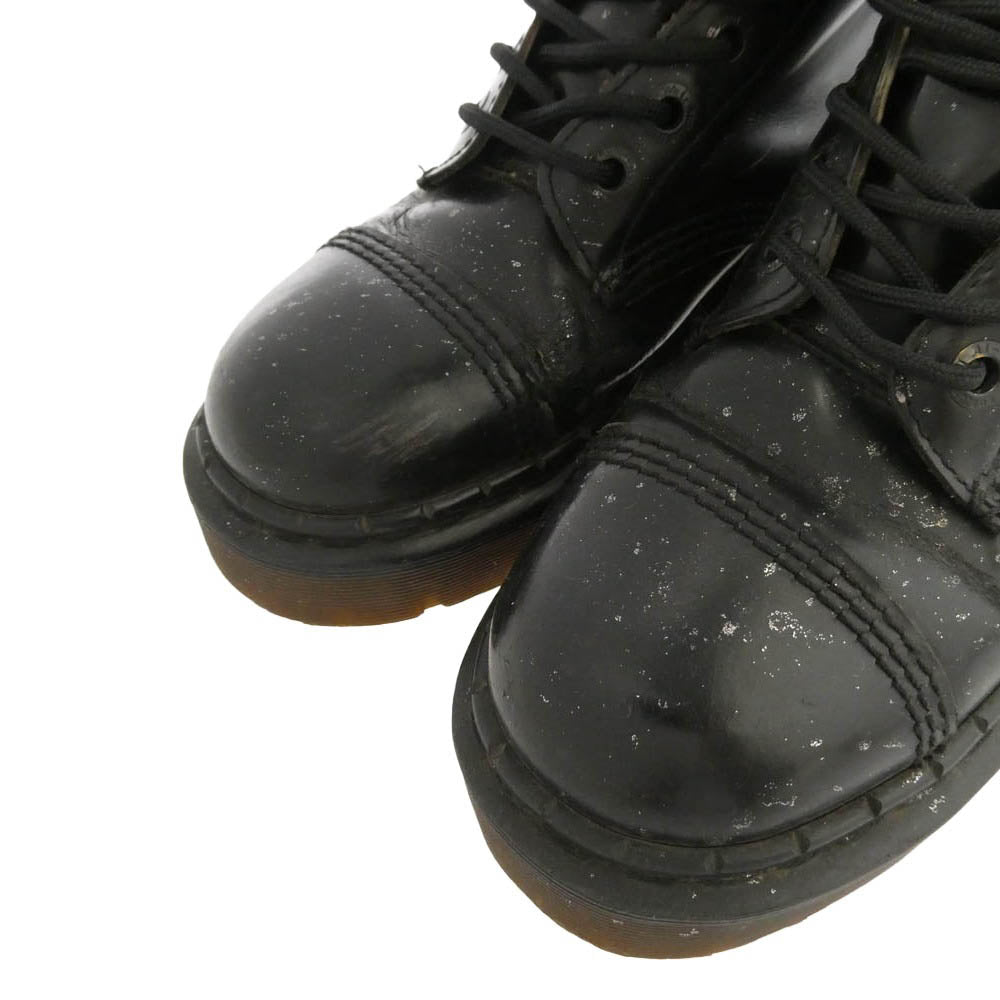 Dr.Martens ドクターマーチン 英国製 8ホール CRAZY BOMB クレイジー ボム レースアップ ハイカット ブーツ ブラック系 サイズ表記なし【中古】