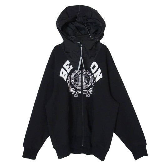 kolor カラー 26SS 26SBM-T04231 Double-Knit Hoodie 切替 ジップパーカー ブラック系 3【新古品】【未使用】【中古】