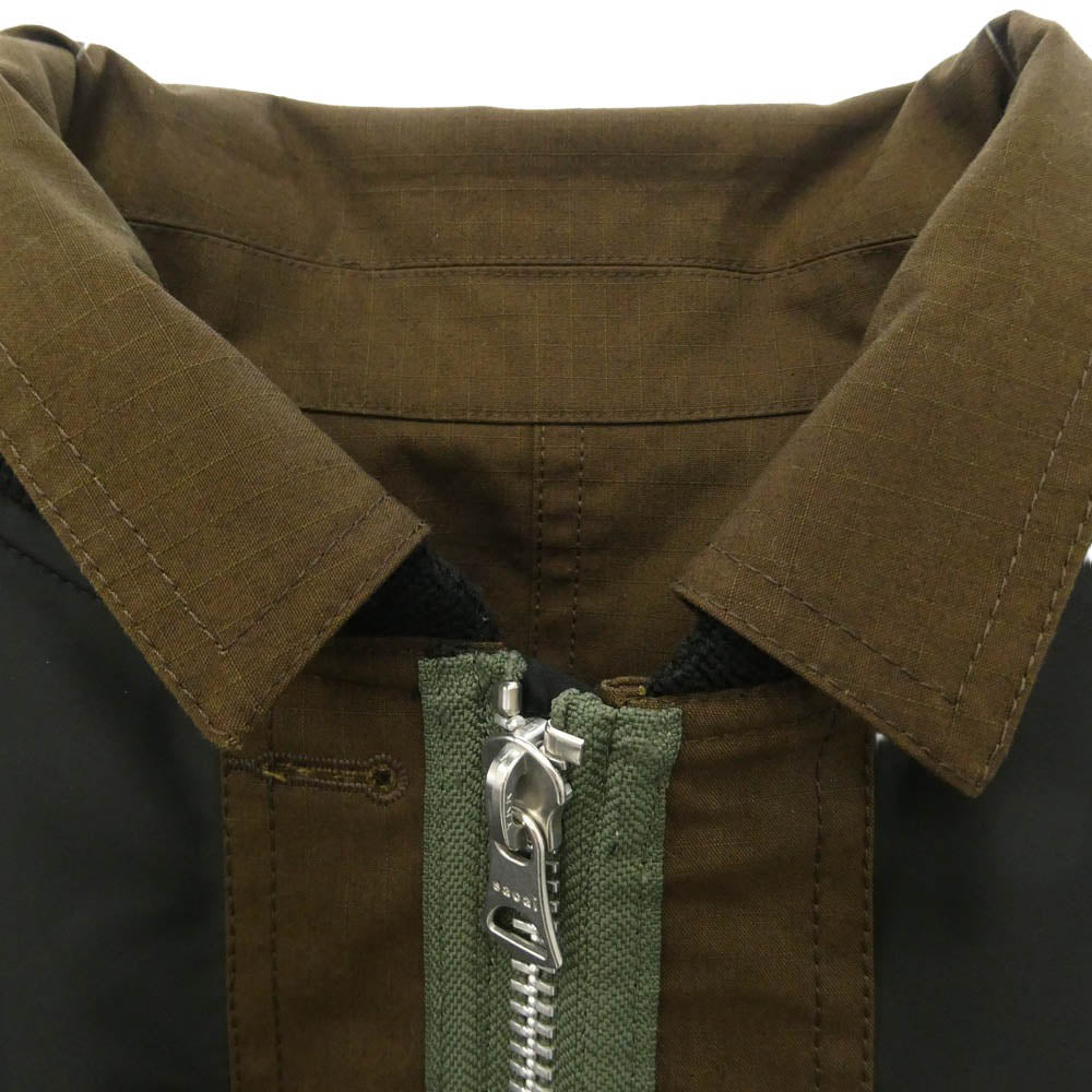 Sacai サカイ 26AW 26-04035M Nylon Twill x Ripstop Reversible Quilted Jacket Brown ナイロン ツイル リップストップ リバーシブル キルテッド ジャケット ブラウン系 ブラック系【中古】
