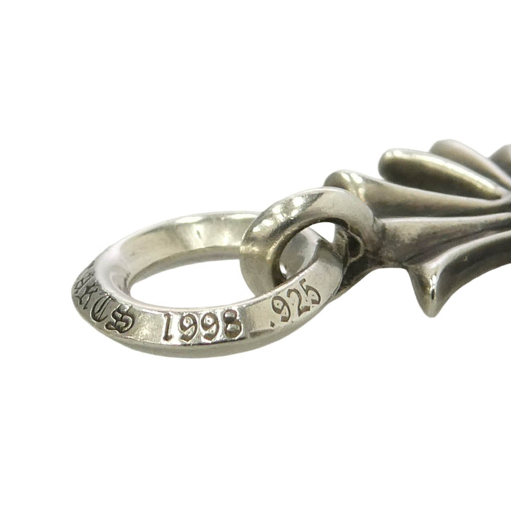 CHROME HEARTS クロムハーツ（原本有） TINY CH CROSS タイニーCHクロス チャーム ペンダントトップ シルバー系【中古】