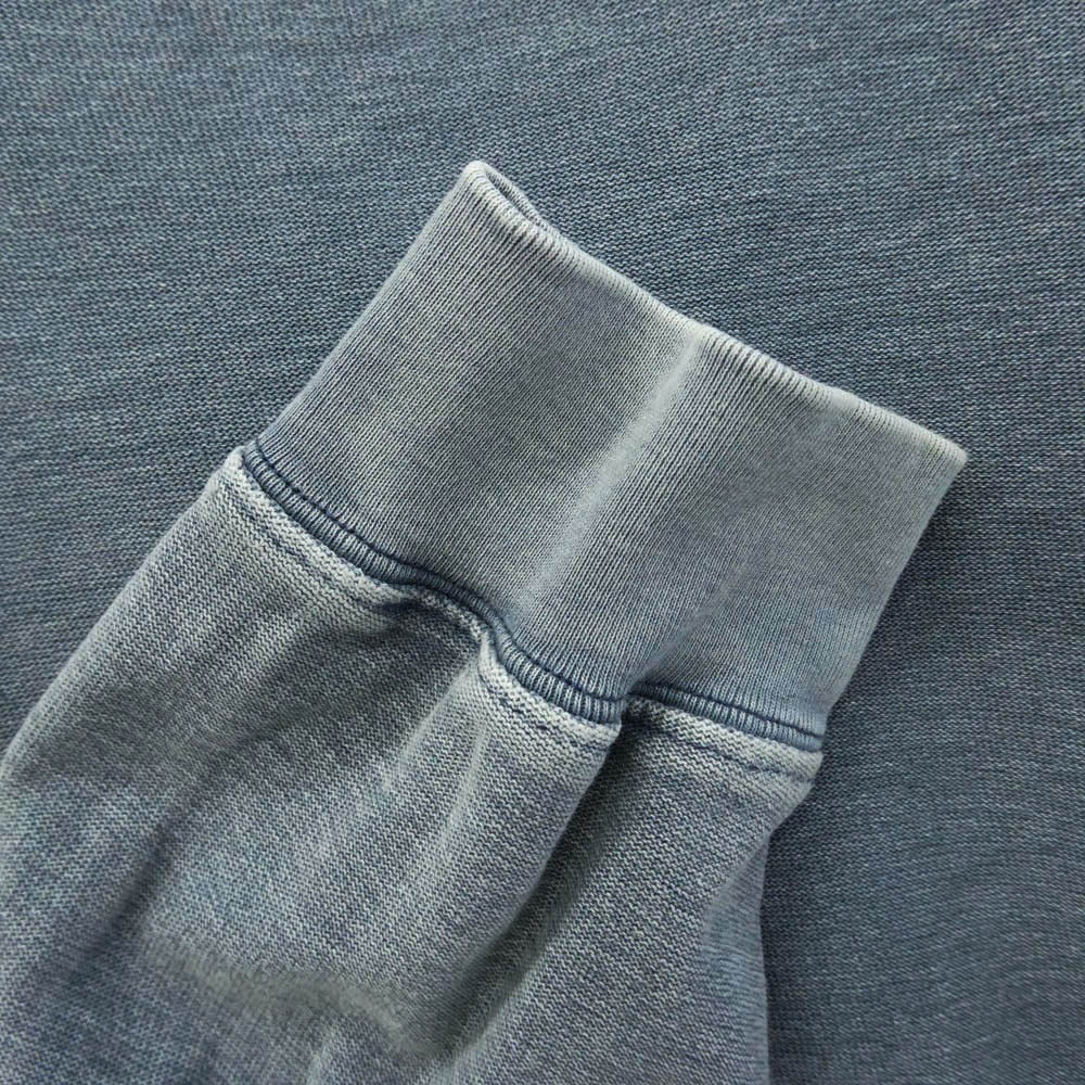 KITH キス 20AW Paneled L/S Tee ウォッシュ加工 パナルド ボックスロゴ ロングスリーブ Tシャツ 長袖 カットソー ライトブルー系 L【中古】