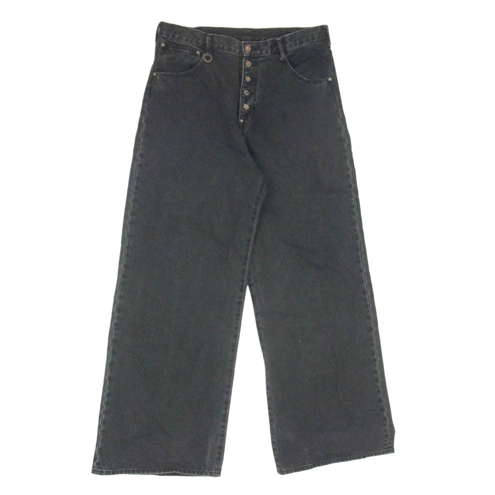 ソウシオオツキ 22AW S22AW17DNM Dokan Denim Pants ドカン ワイド デニム パンツ ブラック系 46【中古】