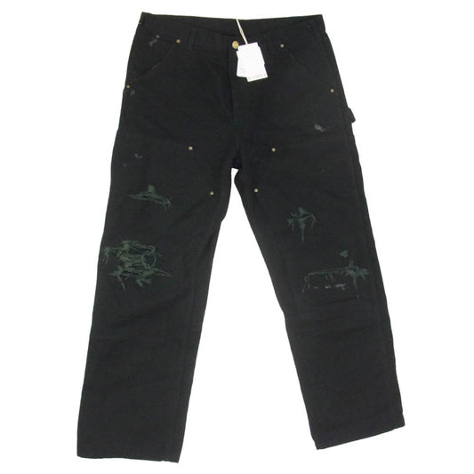 カミヤ 25AW G11PT026-0 BORO Duck Painter Pants ダメージ加工 ダブルニー ペインター ダック パンツ ブラック系 L【極上美品】【中古】