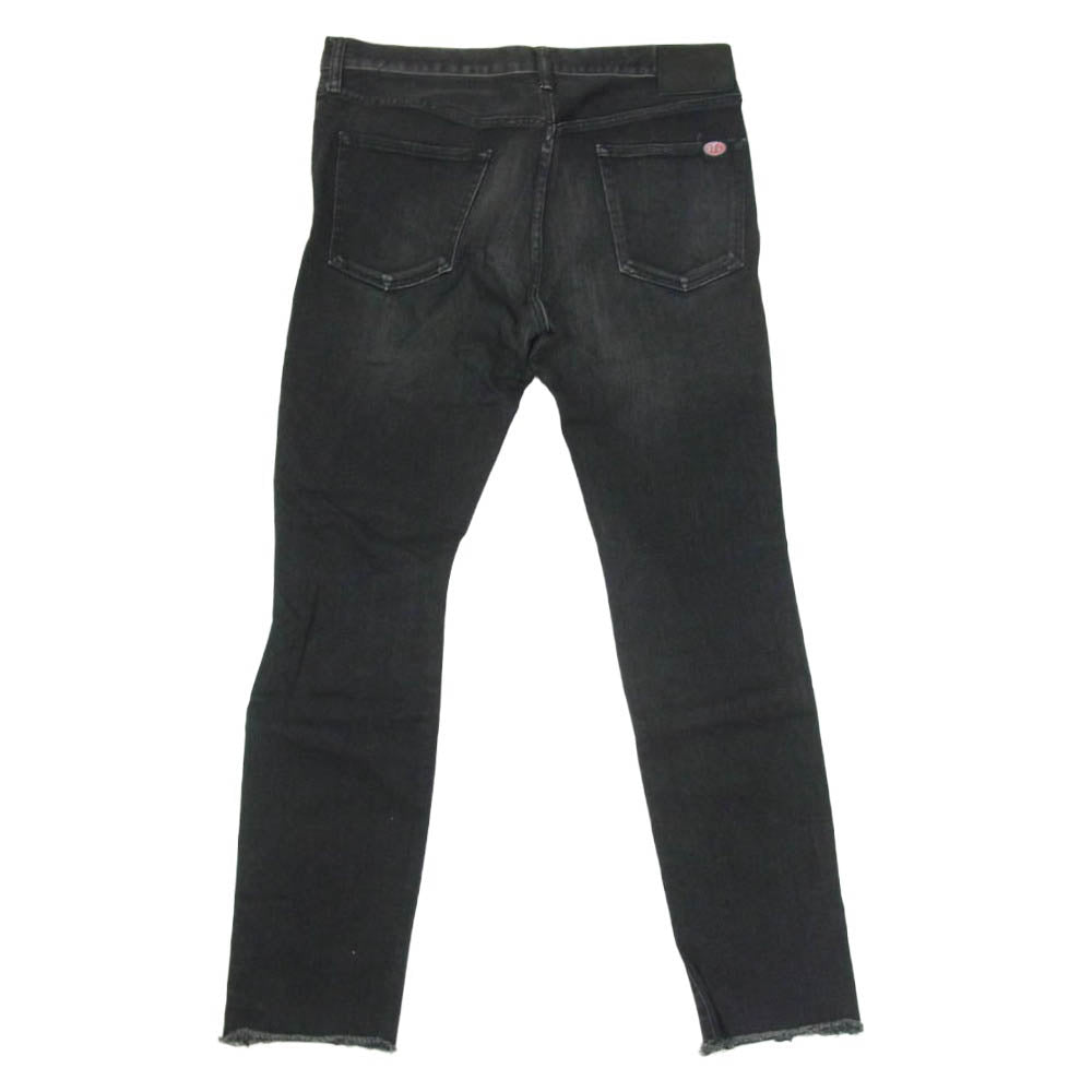 HYSTERIC GLAMOUR ヒステリックグラマー 02173AP19 クラッシュ ダメージ 加工 ブラック デニム パンツ ブラック系 34【中古】