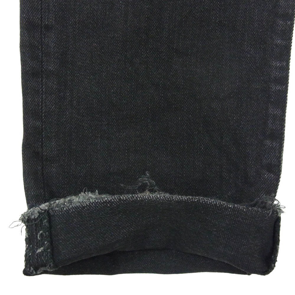 HYSTERIC GLAMOUR ヒステリックグラマー 02173AP19 クラッシュ ダメージ 加工 ブラック デニム パンツ ブラック系 34【中古】